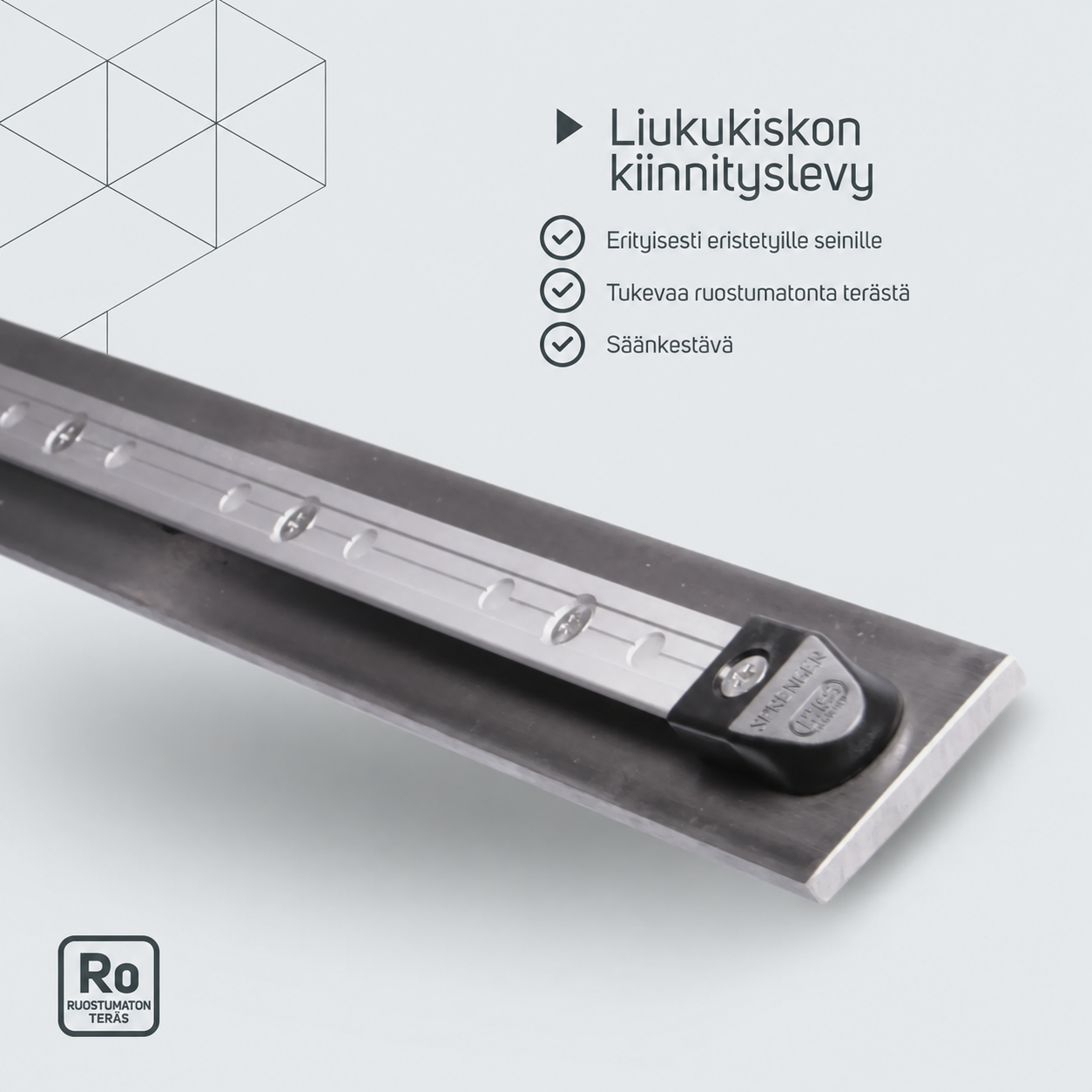 Liukukiskon seinäkiinnityslevy – tuotetiedot
