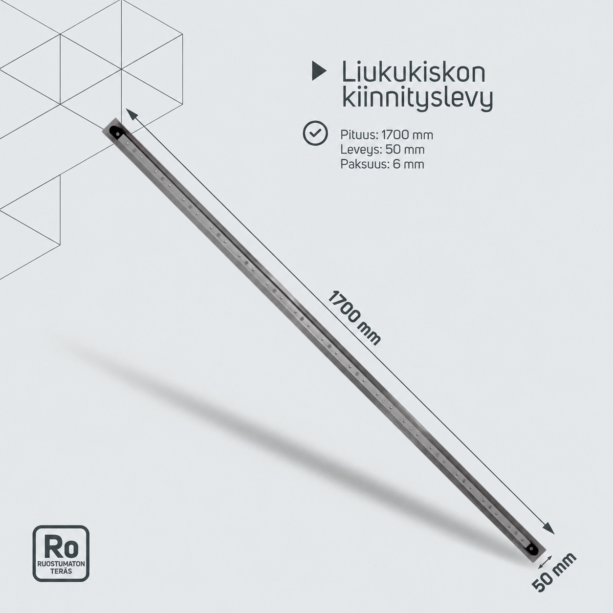 Liukukiskon seinäkiinnityslevy – tuotetiedot
