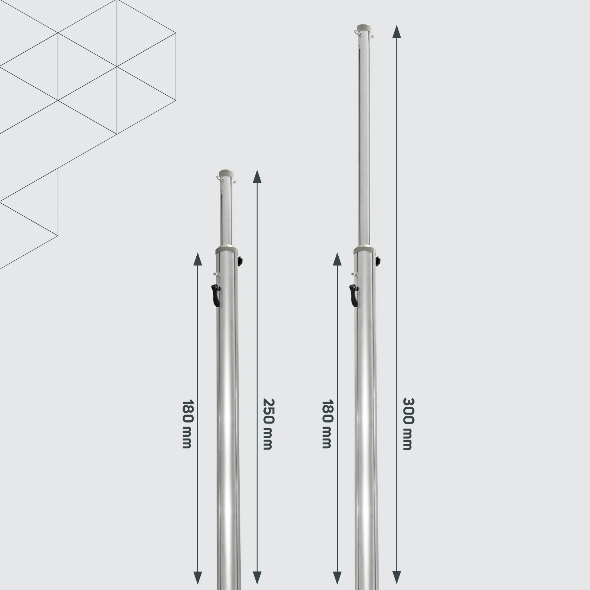 Teleskooppimasto 200–350 cm