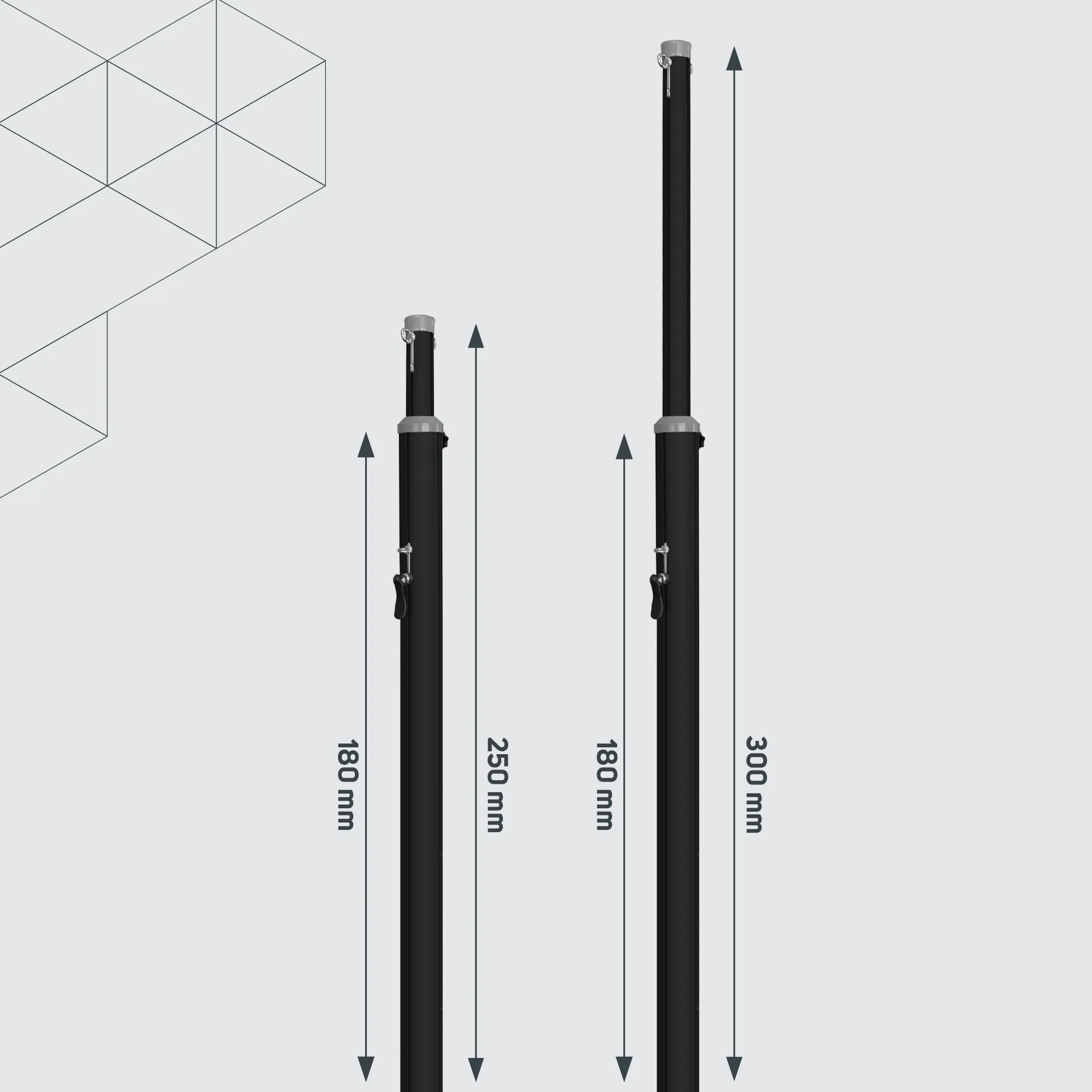 Teleskooppimasto 200–350 cm
