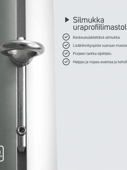 Säädettävä silmukka uraprofiilimastolle – tuotetiedot