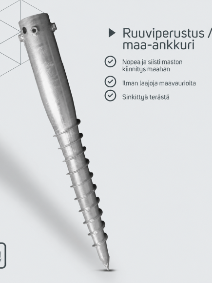 Ruuviperustus mastolle – tuotetiedot