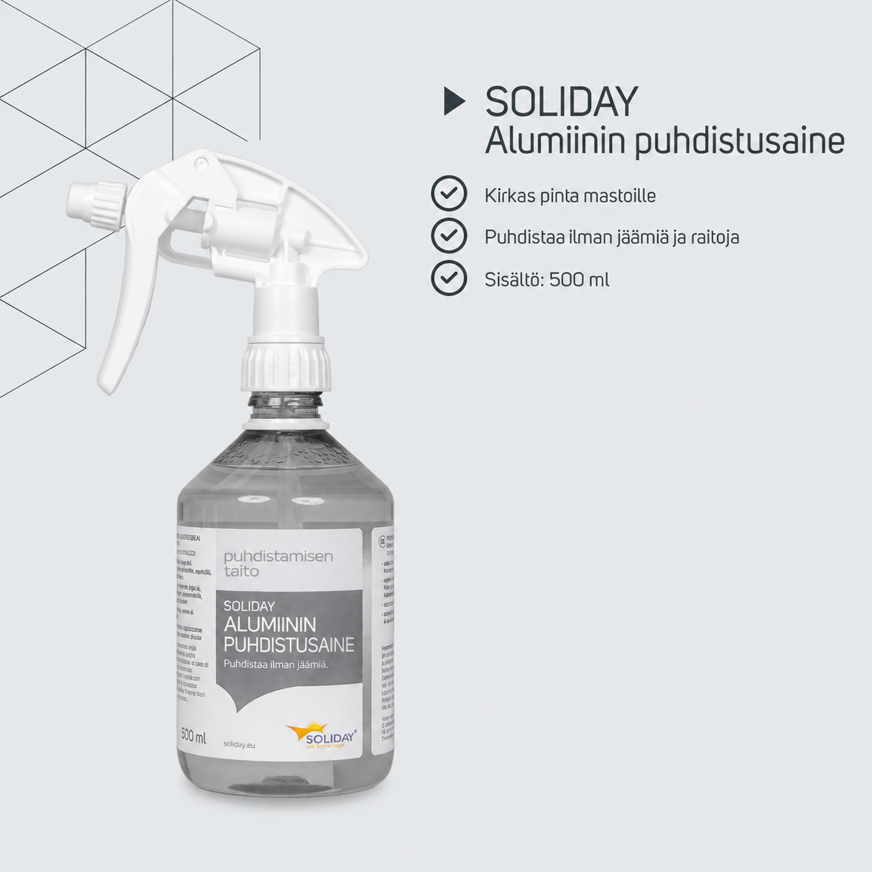 SOLIDAY-alumiininpuhdistusaine – tuotetiedot
