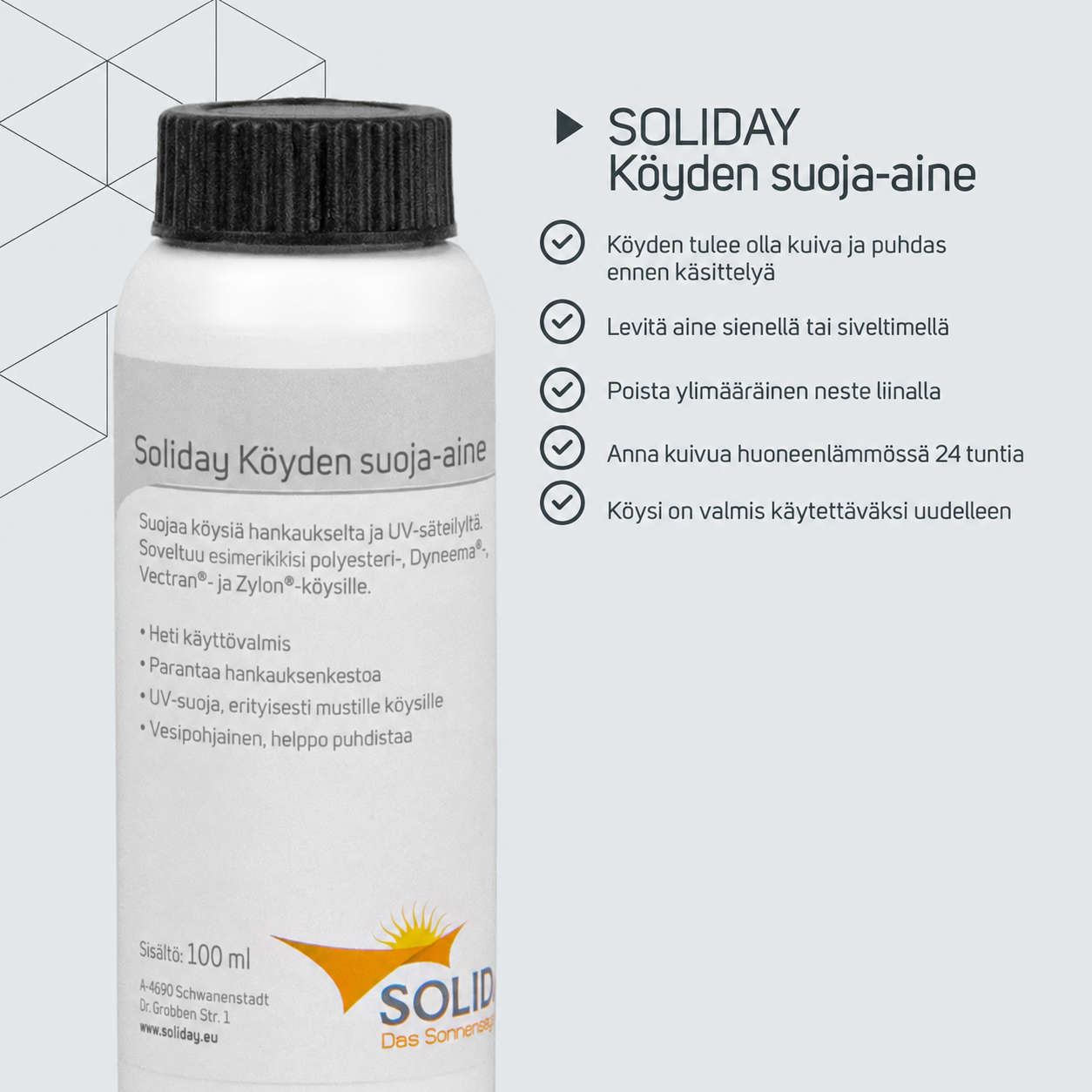 SOLIDAY-köyden suoja-aine – tuotetiedot