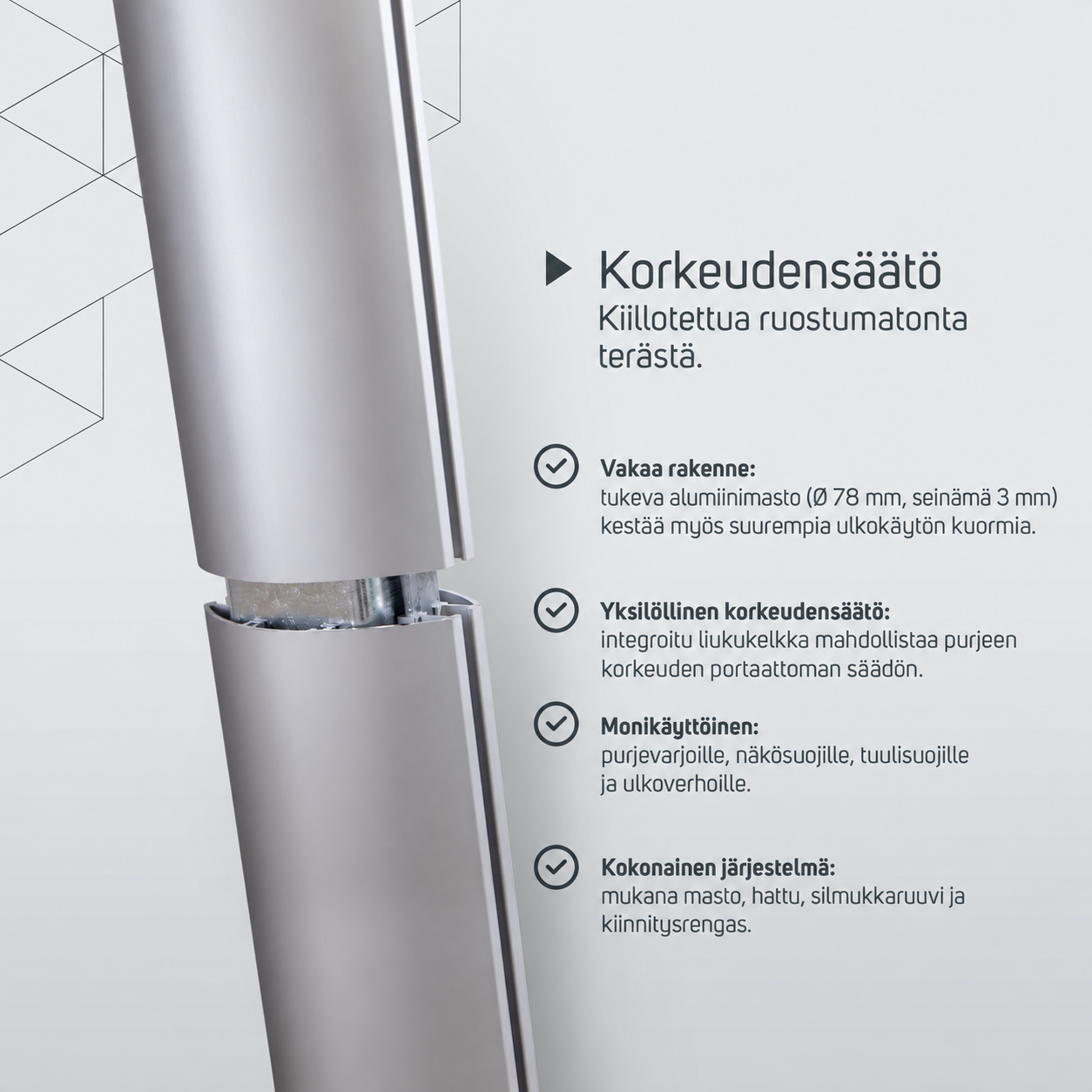 Solidpole-masto – tuotetiedot