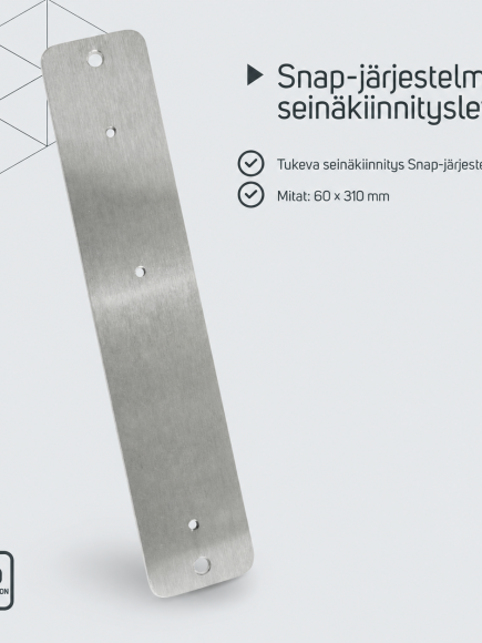 Snap-seinäpohjalevy eristetylle julkisivulle – tuotetiedot