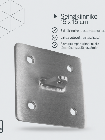 Seinälevy 150 × 150 mm – tuotetiedot