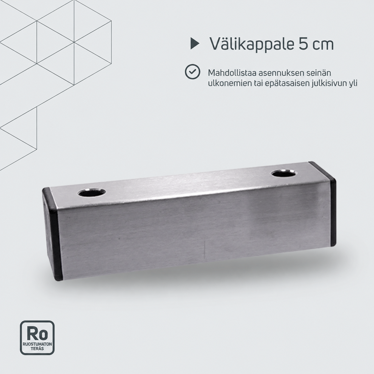 Maston seinäkiinnikkeen etäisyyskappale 5 cm – tuotetiedot