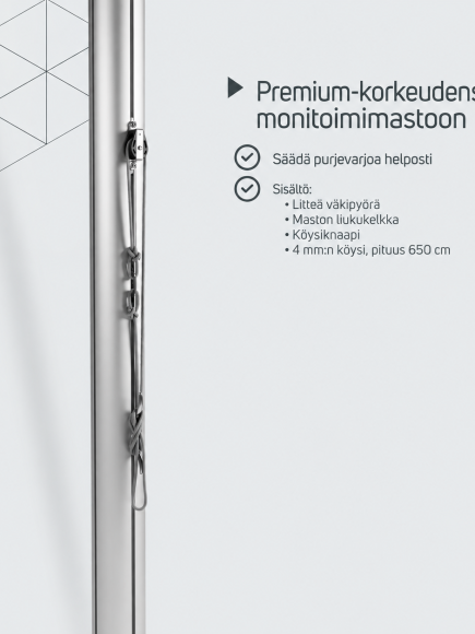 Premium-korkeudensäätö Multifunktionsmast-mastolle – tuotetiedot