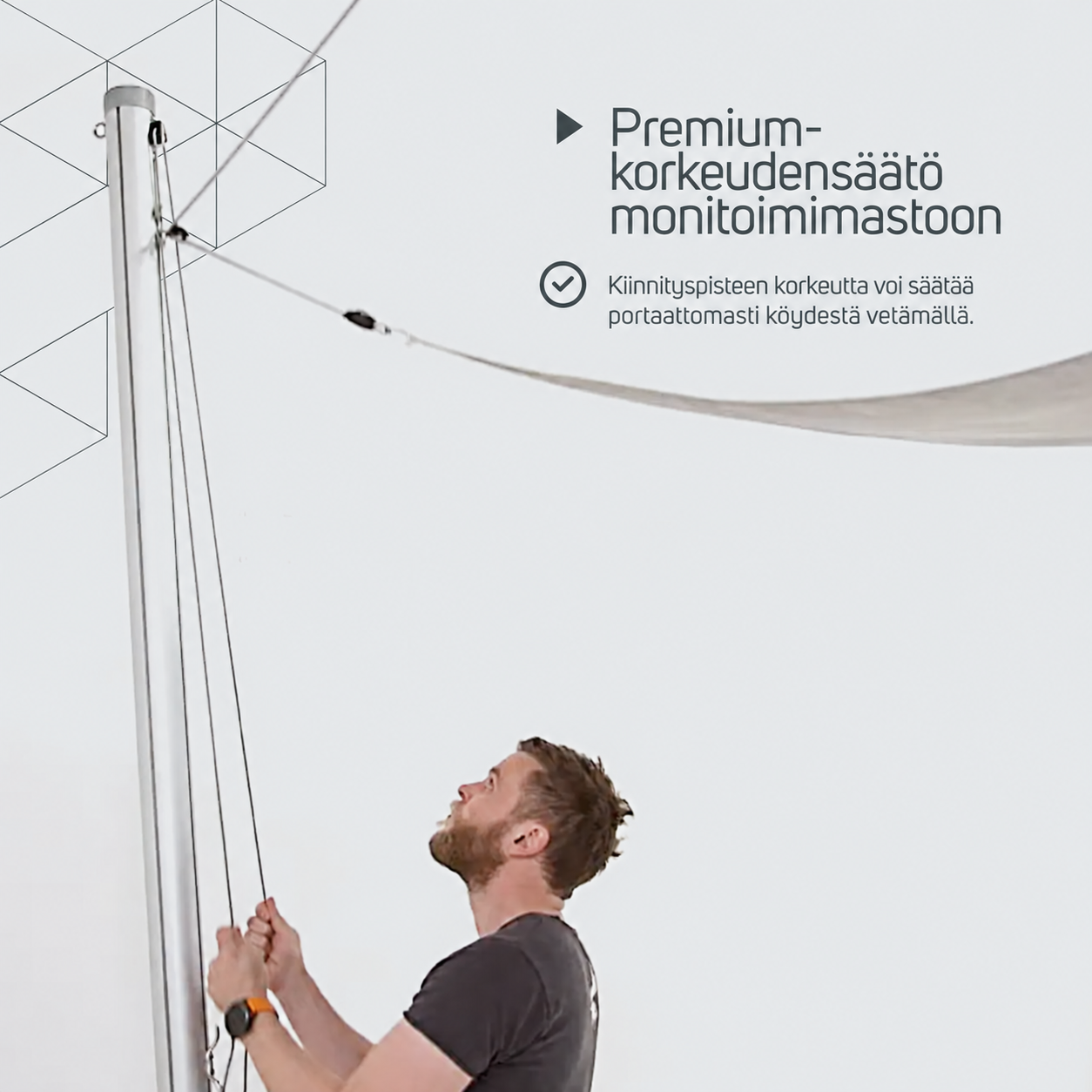 Premium-korkeudensäätö Multifunktionsmast-mastolle – tuotetiedot