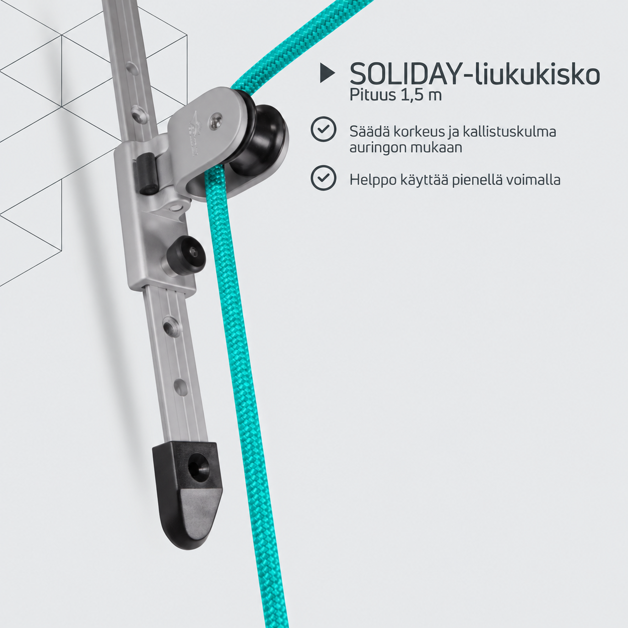 SOLIDAY-liukukisko 1,5 m – tuotetiedot