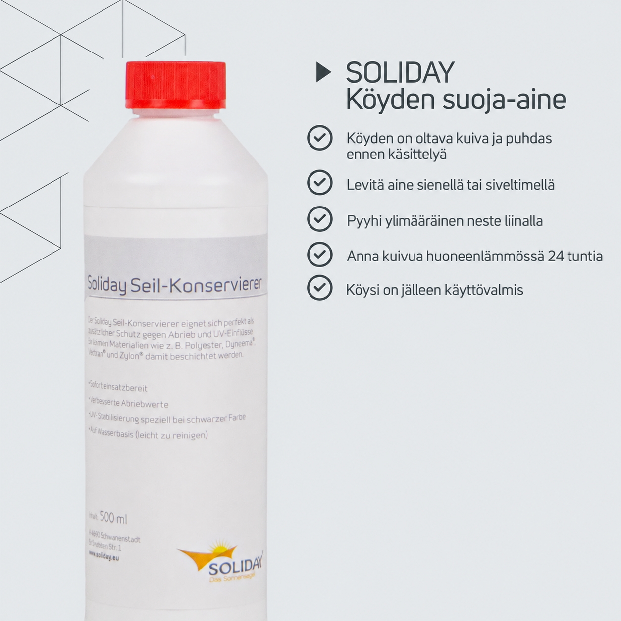 SOLIDAY-köyden suoja-aine – tuotetiedot