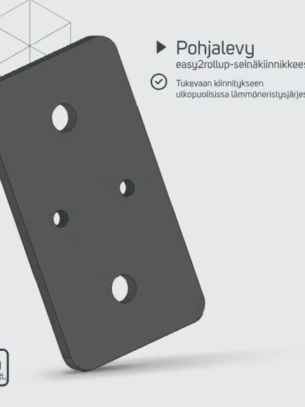easy2rollup-seinäkiinnikkeen pohjalevy – tuotetiedot
