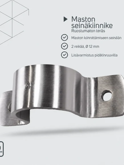 Teleskooppimasto kahdella seinäkiinnikkeellä – tuotetiedot